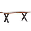 ESSTISCH in Metall, Holz 220/100/78 cm  - Schwarz/Naturfarben, MODERN, Holz/Metall (220/100/78cm) - Livetastic