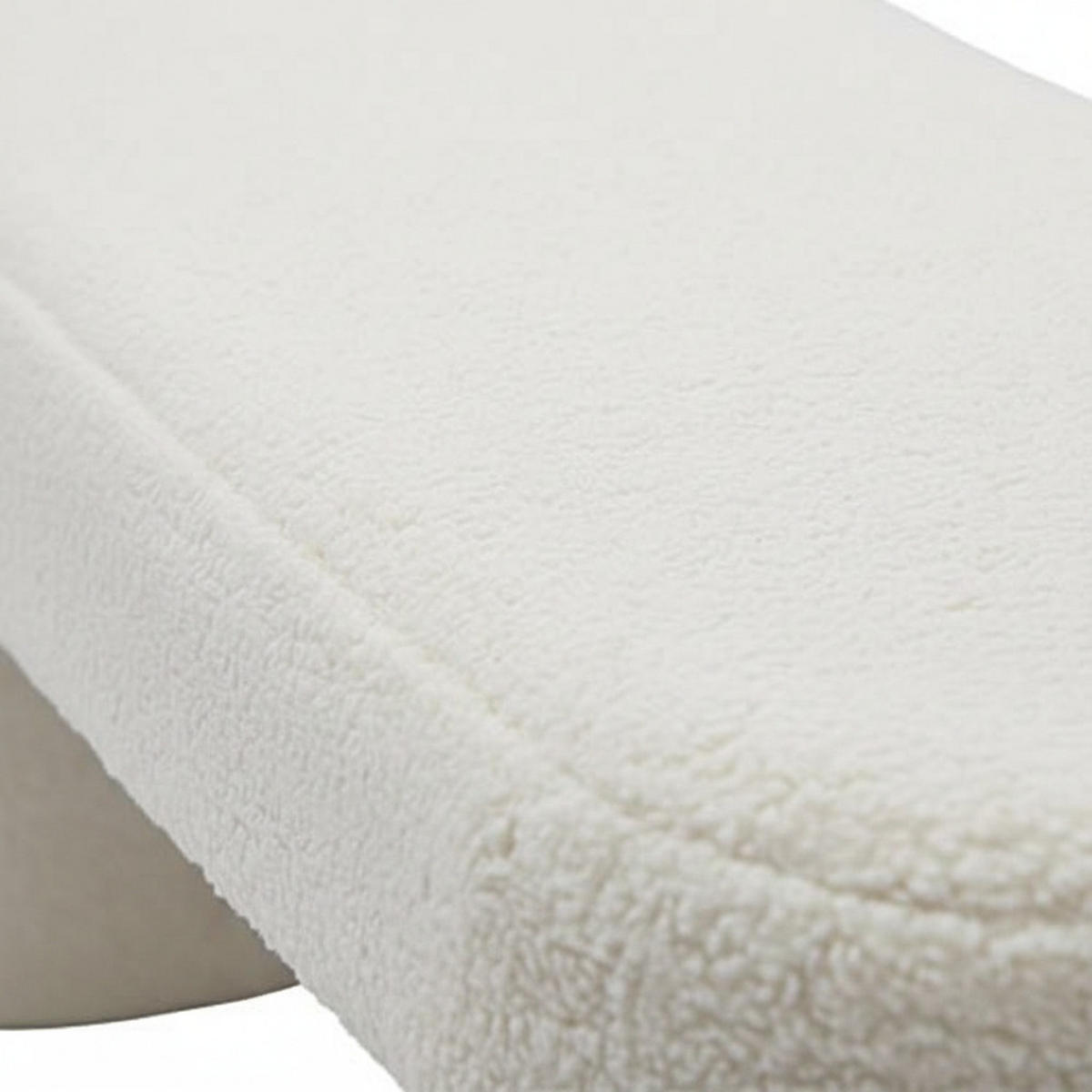 SITZBANK 115/44/44 cm Vliesstoff, Teddystoff Weiß  - Weiß, Trend, Textil (115/44/44cm) - Xora
