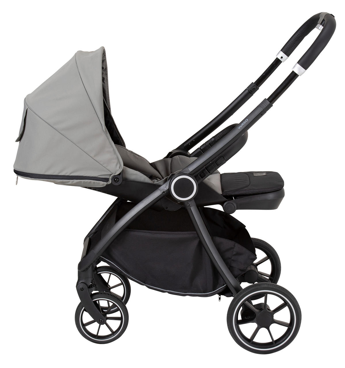 KOMBIKINDERWAGEN Verso Plus  - Schwarz/Olivgrün, Basics, Textil (86/62,5/108cm) - Hartan