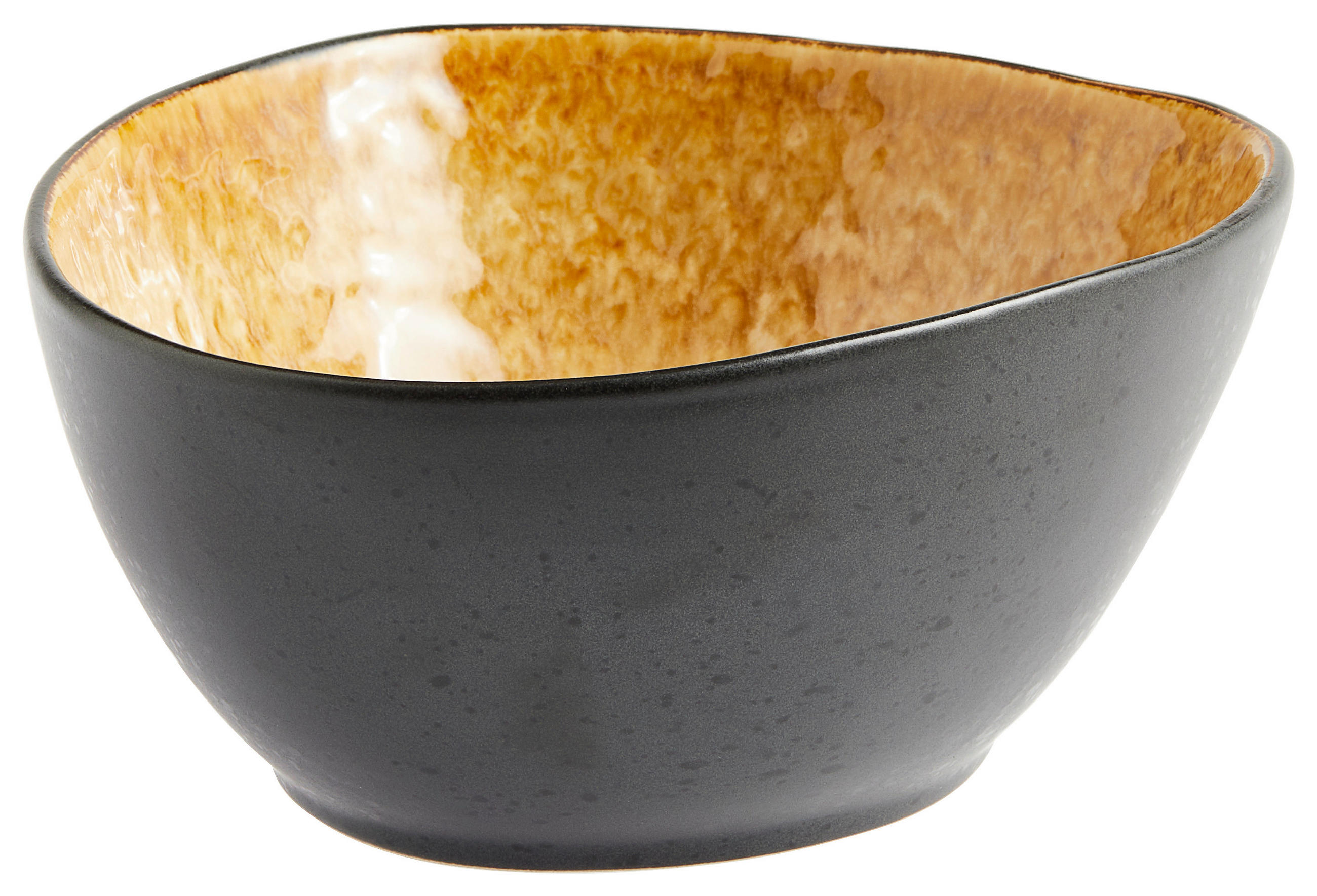 SCHALE SÖREN  - Schwarz/Orange, Basics, Keramik (16,5/6,5/18cm) - Novel