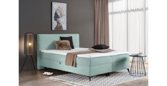 BOXBETT 180/200 cm in Mintgrün - Schwarz/Mintgrün, Design, Holz/Holzwerkstoff (180/200cm) - Xora
