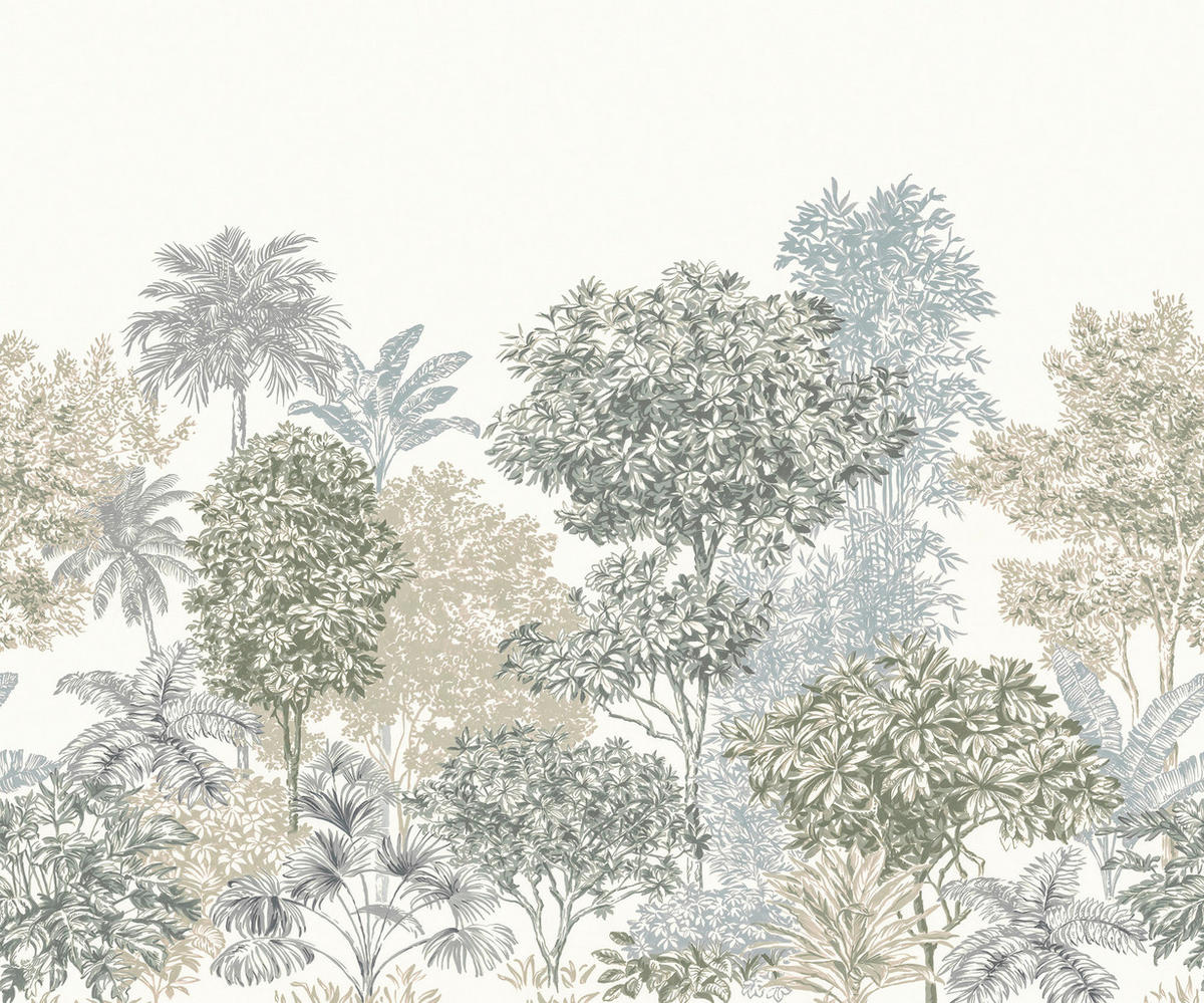 VLIESTAPETE  - Blau/Braun, Basics (300/250cm) - Xora