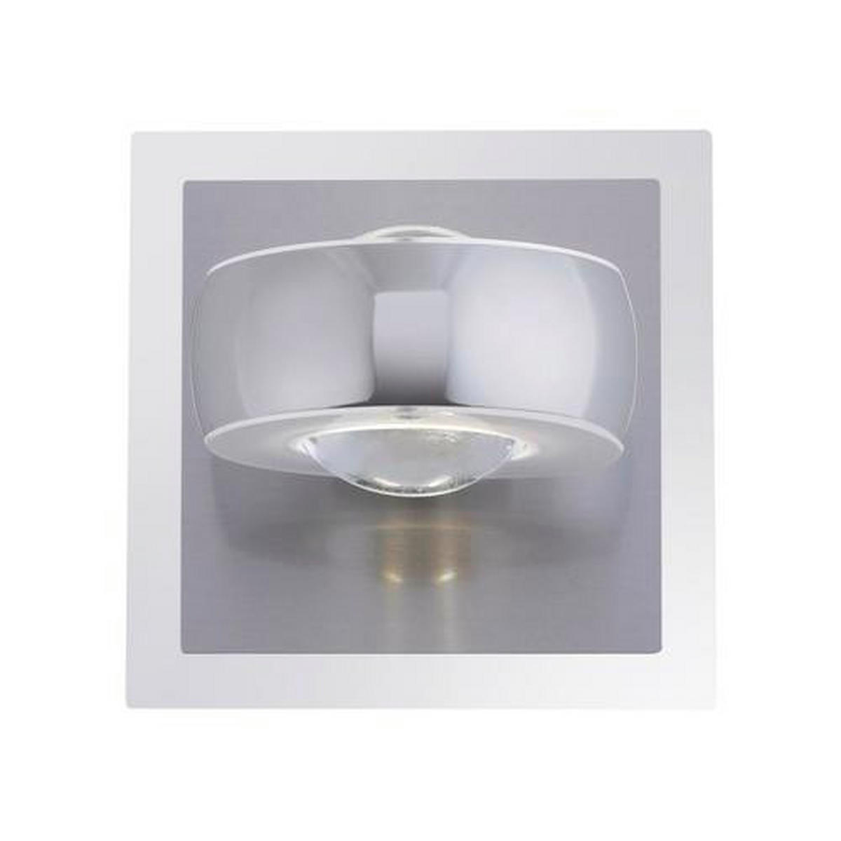 LED-WANDLEUCHTE Lolasmart-Opti   - Silberfarben, Design, Kunststoff/Metall (12/12/14cm)