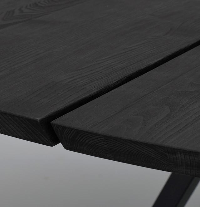 MATBORD in trä 150/150/75 cm   - svart, Design, metall/trä (150/150/75cm) - Rowico