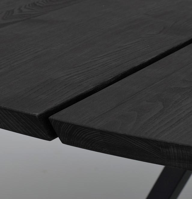 MATBORD in trä 150/150/75 cm - svart, Design, metall/trä (150/150/75cm) - Rowico