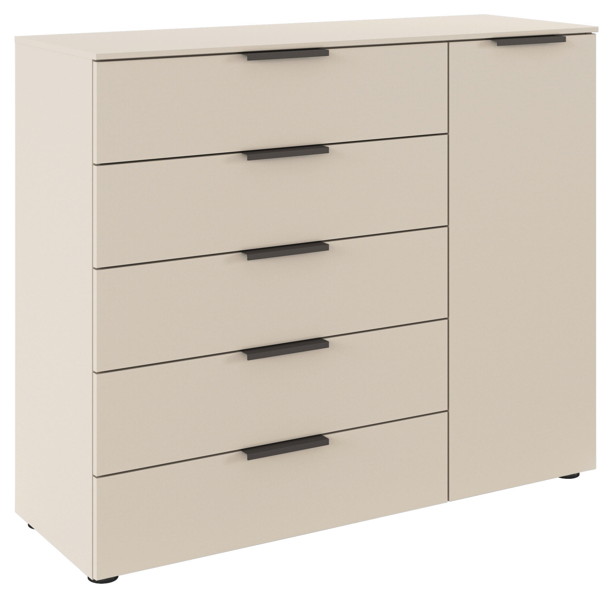 KOMMODE 120/100/42 cm Champagner  - Champagner/Graphitfarben, Modern, Holzwerkstoff/Kunststoff (120/100/42cm) - Rauch Möbel