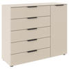 KOMMODE 120/100/42 cm Champagner  - Champagner/Graphitfarben, Modern, Holzwerkstoff/Kunststoff (120/100/42cm) - Rauch Möbel