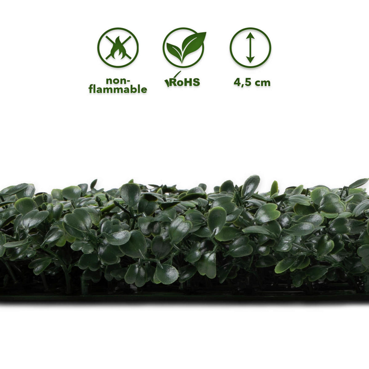 Wandverkleidung Pflanzenwand  Kunststoff  - Jadegrün, Trend, Kunststoff (50/50cm) - Floordirekt