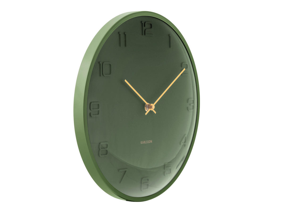 WANDUHR Fuerte Grün  - Grün, Basics, Metall (30,5cm) - Karlsson