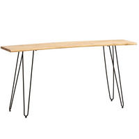 KONSOLENTISCH in Holz 150/36/75 cm   - Schwarz/Akaziefarben, Design, Holz/Metall (150/36/75cm) - MID.YOU