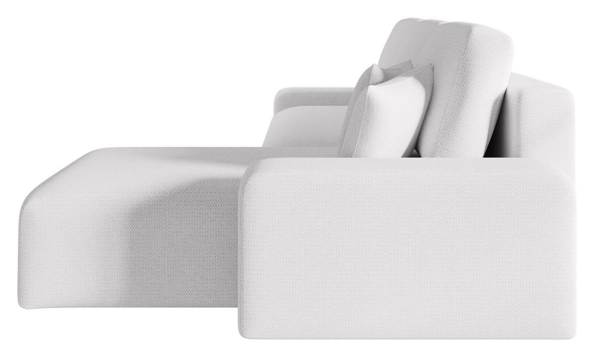 ECKSOFA  in Bouclé Creme  - Creme/Schwarz, MODERN, Kunststoff/Textil (248/143cm) - Xora