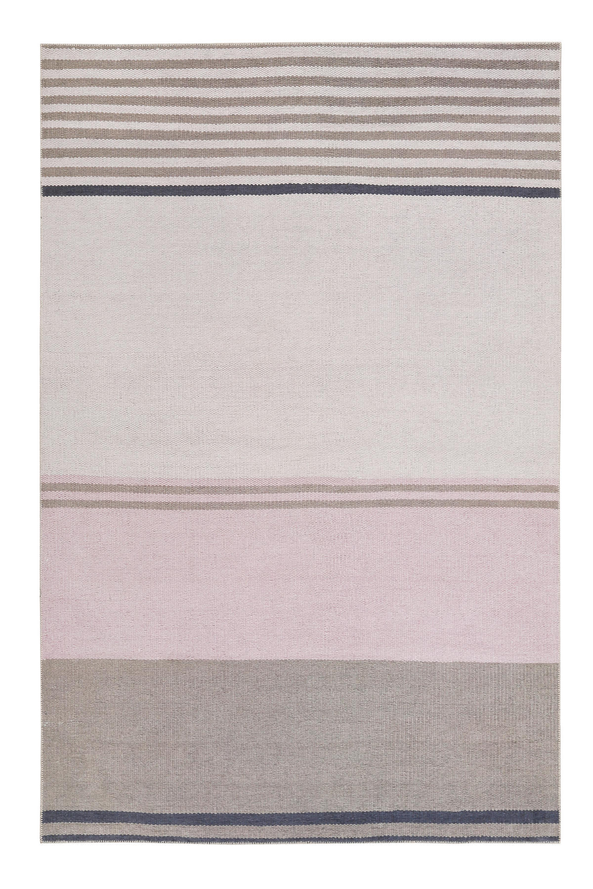 FLACHWEBETEPPICH 130/190 cm Camps Bay Braun, Rosa, Beige  - Beige/Braun, KONVENTIONELL, Textil (130/190cm) - Esprit