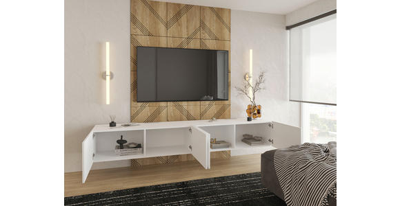 LOWBOARD Newniq in 120/36,7/45 cm - Weiß, Design, Holzwerkstoff (120/36,7/45cm) - Hom`in
