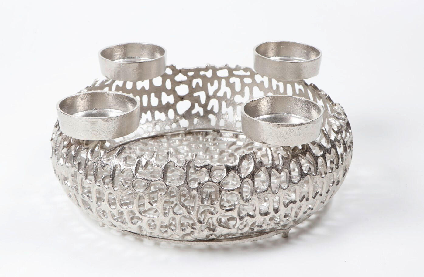 STOJAN NA SVIEČKU  kov - niklová, Design, kov (41/14,5/32,5cm) - Ambia Home