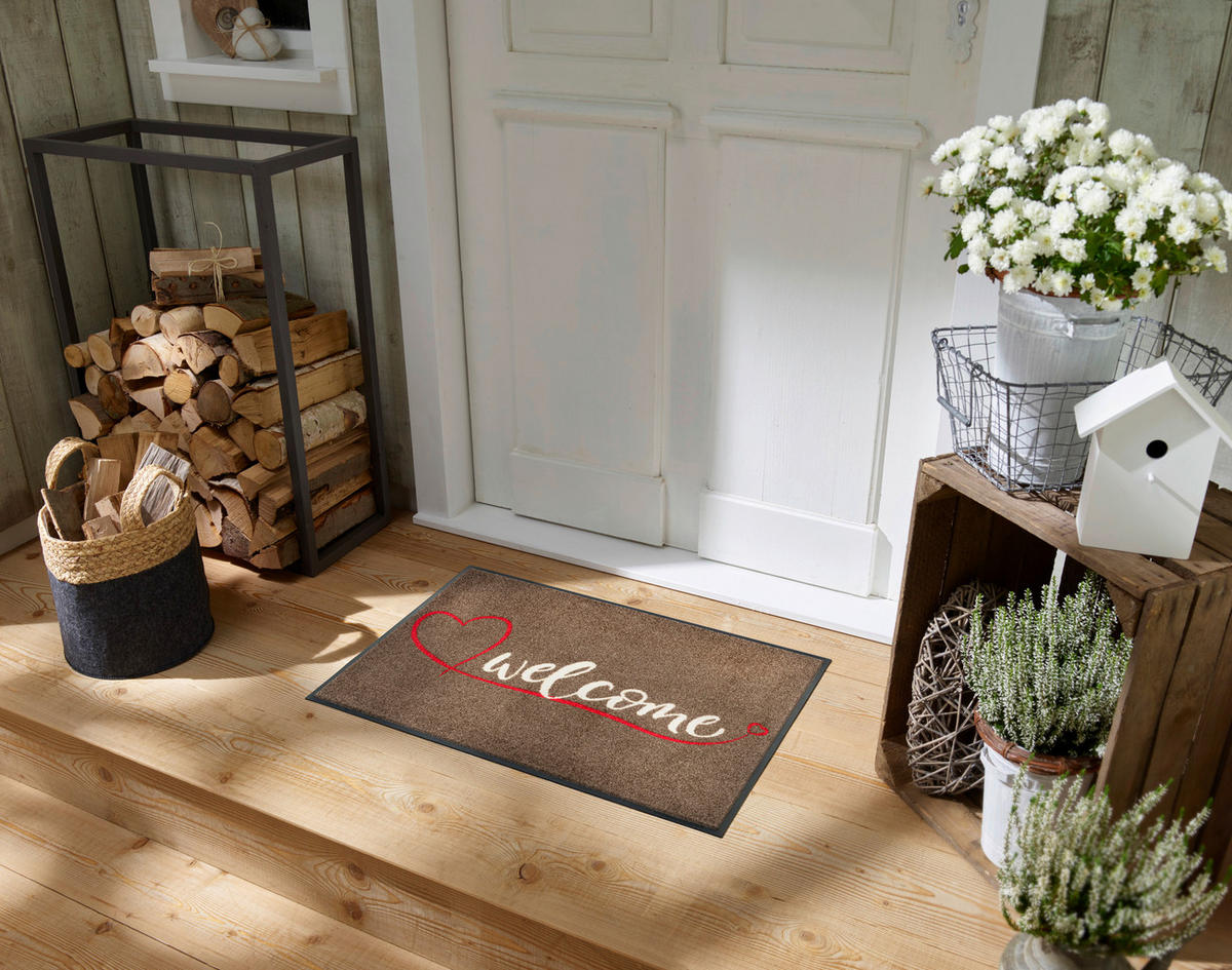 COVORAȘ DE INTRARE 50/75 cm  - roșu deschis/maro, Konventionell, plastic/textil (50/75cm) - wash+dry