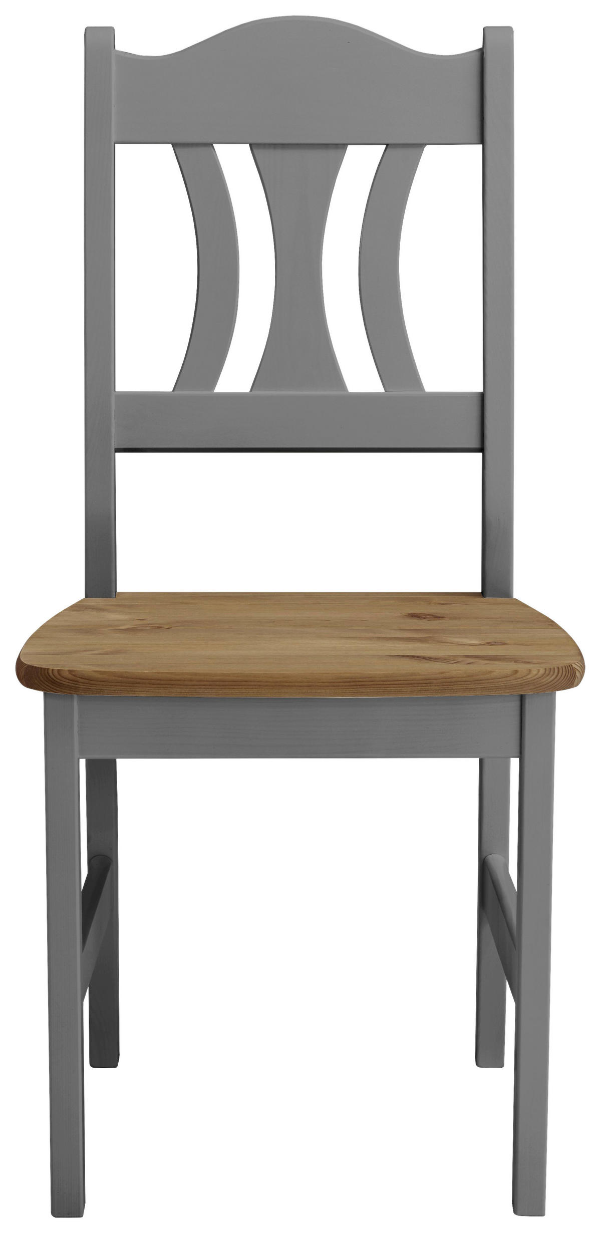 STUHL Grau, Laugenfarbig Kiefer massiv  - Laugenfarbig/Grau, ROMANTIK / LANDHAUS, Holz (44/92/45cm) - Boxxx