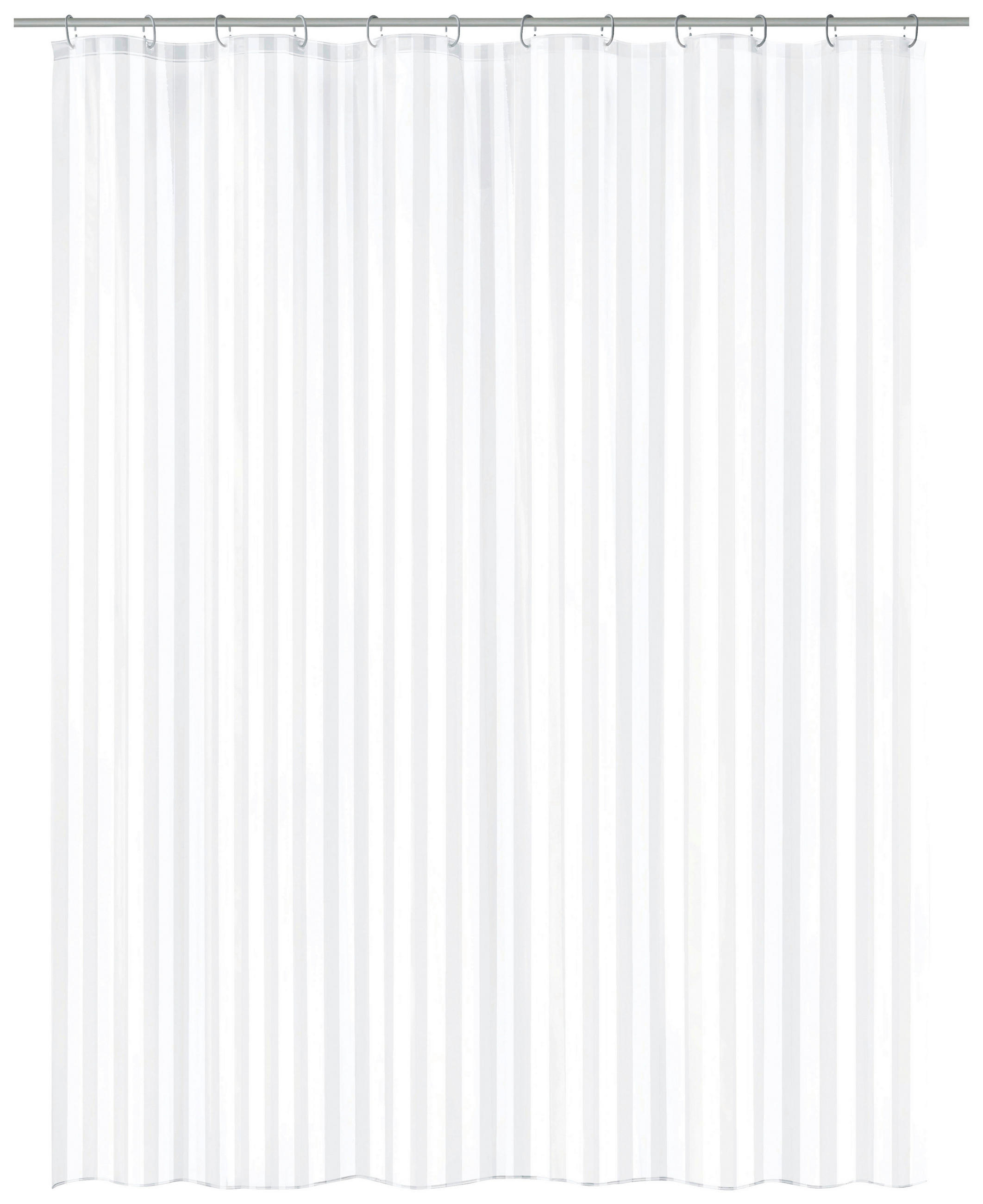 SPRCHOVÝ ZÁVĚS, 180/200 cm - šedá/bílá, Konvenční, plast (180/200cm) - Kleine Wolke