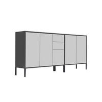 SIDEBOARD  in 184,5/86/33 cm  - Anthrazit/Weiß, MODERN, Holzwerkstoff/Metall (184,5/86/33cm) - MID.YOU