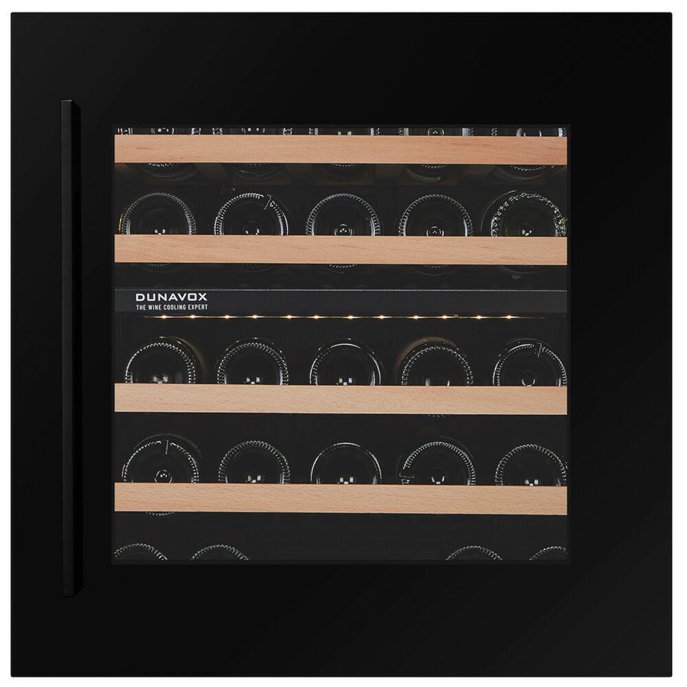 WEINKÜHLSCHRANK DXJ-26.69DB  - Schwarz, Basics, Glas/Holz (59/59,8/56,5cm)