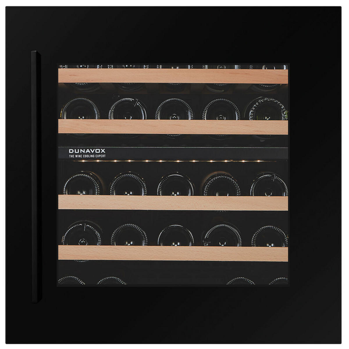 WEINKÜHLSCHRANK DXJ-26.69DB  - Schwarz, Basics, Glas/Holz (59/59,8/56,5cm)