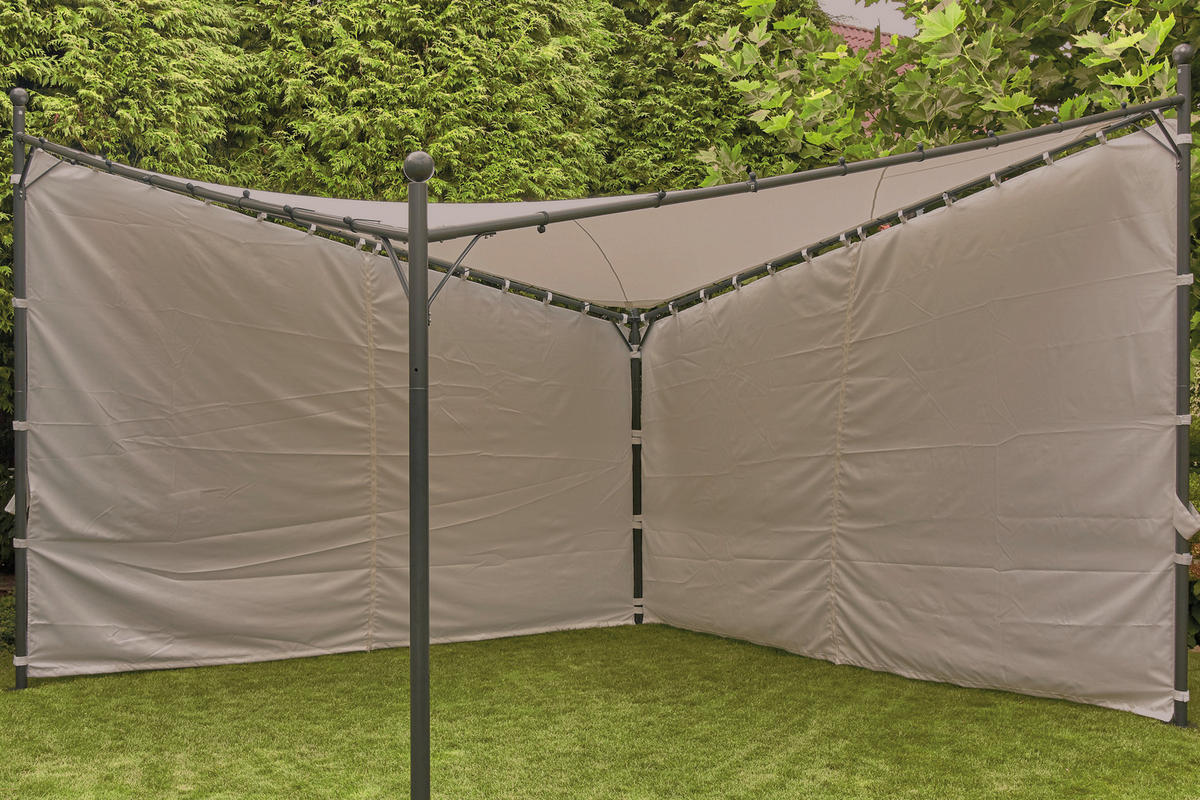 PAVILLON-SEITENTEIL  - Grau, KONVENTIONELL, Textil (300/256cm) - Siena Garden