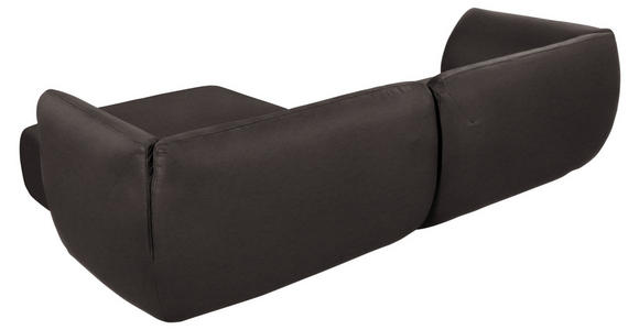 ECKSOFA in Lederlook Graphitfarben  - Schwarz/Graphitfarben, KONVENTIONELL, Kunststoff/Textil (278/175cm) - Carryhome