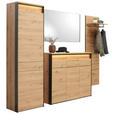 GARDEROBE 4-teilig  in 248/200/38 cm  - Schwarz/Eiche Artisan, KONVENTIONELL, Glas/Holzwerkstoff (248/200/38cm) - Voleo