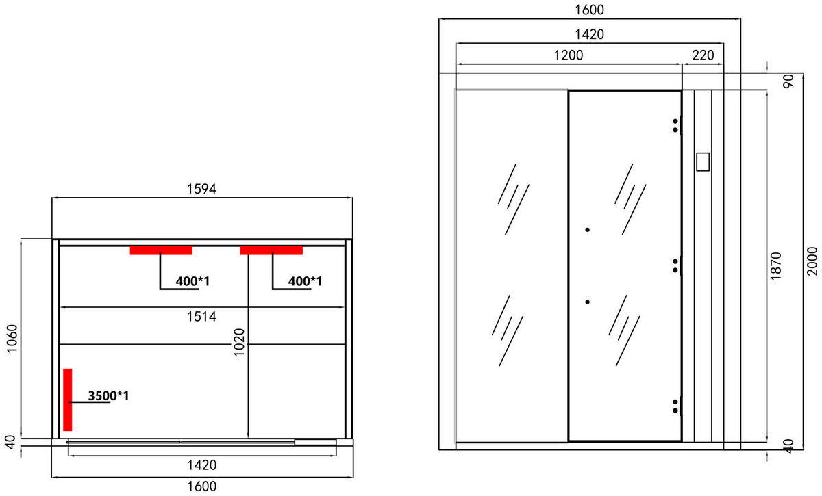 INFRAROTKABINE für 2 Personen  - Naturfarben, Basics, Glas/Holz (110/200/160cm) - Sanotechnik
