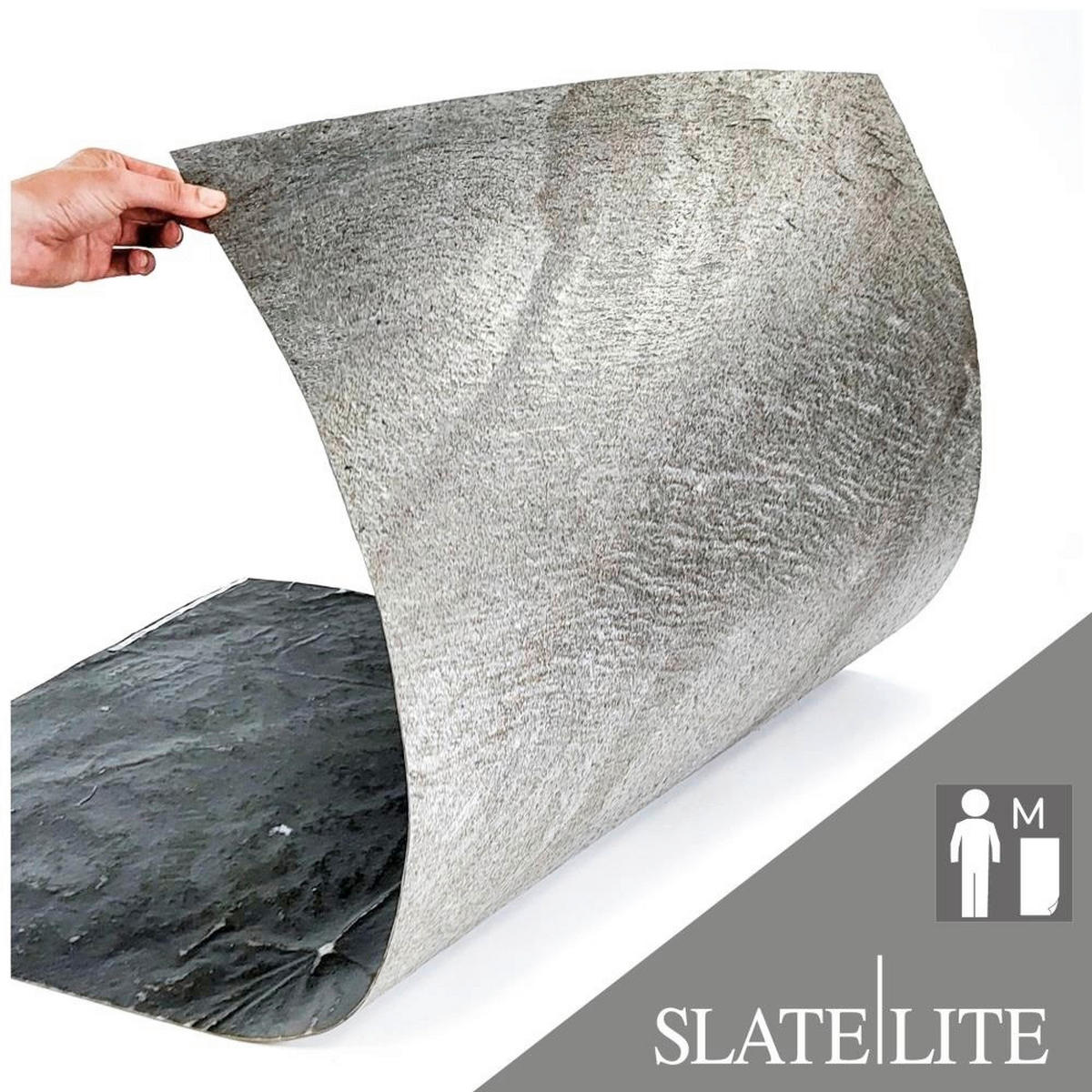 WANDPANEEL Anthrazit, Grau, Schwarz, Dunkelgrau  - Dunkelgrau/Anthrazit, Basics, Kunststoff/Stein (240/120cm)