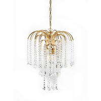 KRISTALL-HÄNGELEUCHTE 40/110 cm   - Goldfarben, KONVENTIONELL, Glas/Metall (40/110cm)