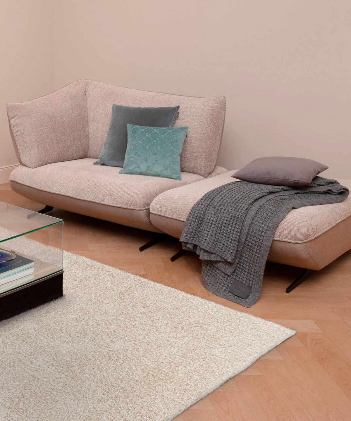 TKANÝ KOBEREC, 140/200 cm, prírodná farba - prírodná farba, Konventionell, textil (140/200cm) - Joop!
