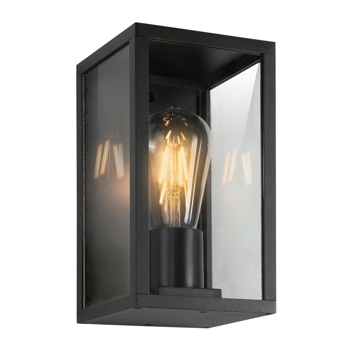 VÄGGLAMPA FÖR UTOMHUS - svart, Basics, metall (12/13/22cm)