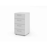 AKTENSCHRANK Weiß, Hellgrau  - Hellgrau/Weiß, Basics, Holzwerkstoff (40/74,8/41,7cm) - Venda