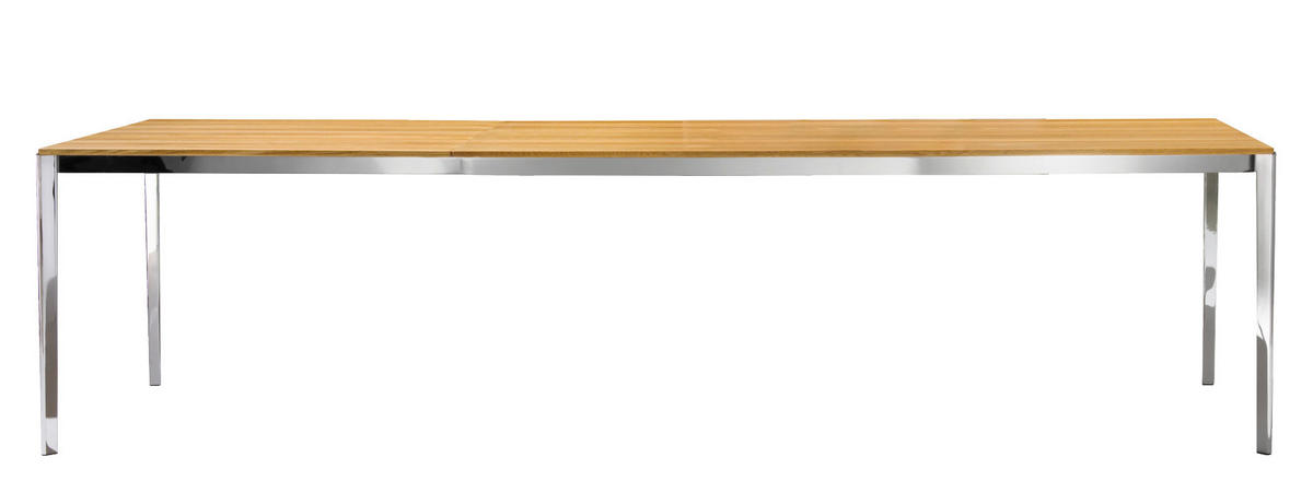 ESSTISCH in Holz, Metall 200-300/100/75 cm  - Edelstahlfarben/Eichefarben, Design, Holz/Metall (200-300/100/75cm) - TEAM 7