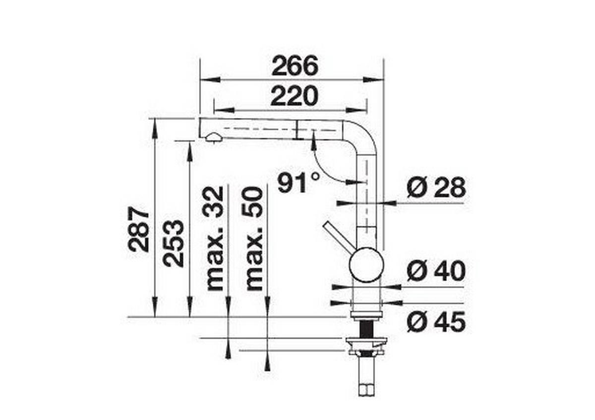 KÜCHENARMATUR 526959  - Chromfarben/Weiß, Basics, Metall (11/28,4/26,6cm) - Blanco