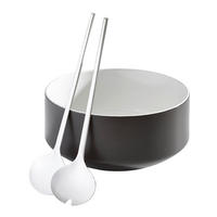 SALATSCHÜSSEL INKL BESTECK  Moto  - Grau, Basics, Keramik (26/13,10cm) - WMF