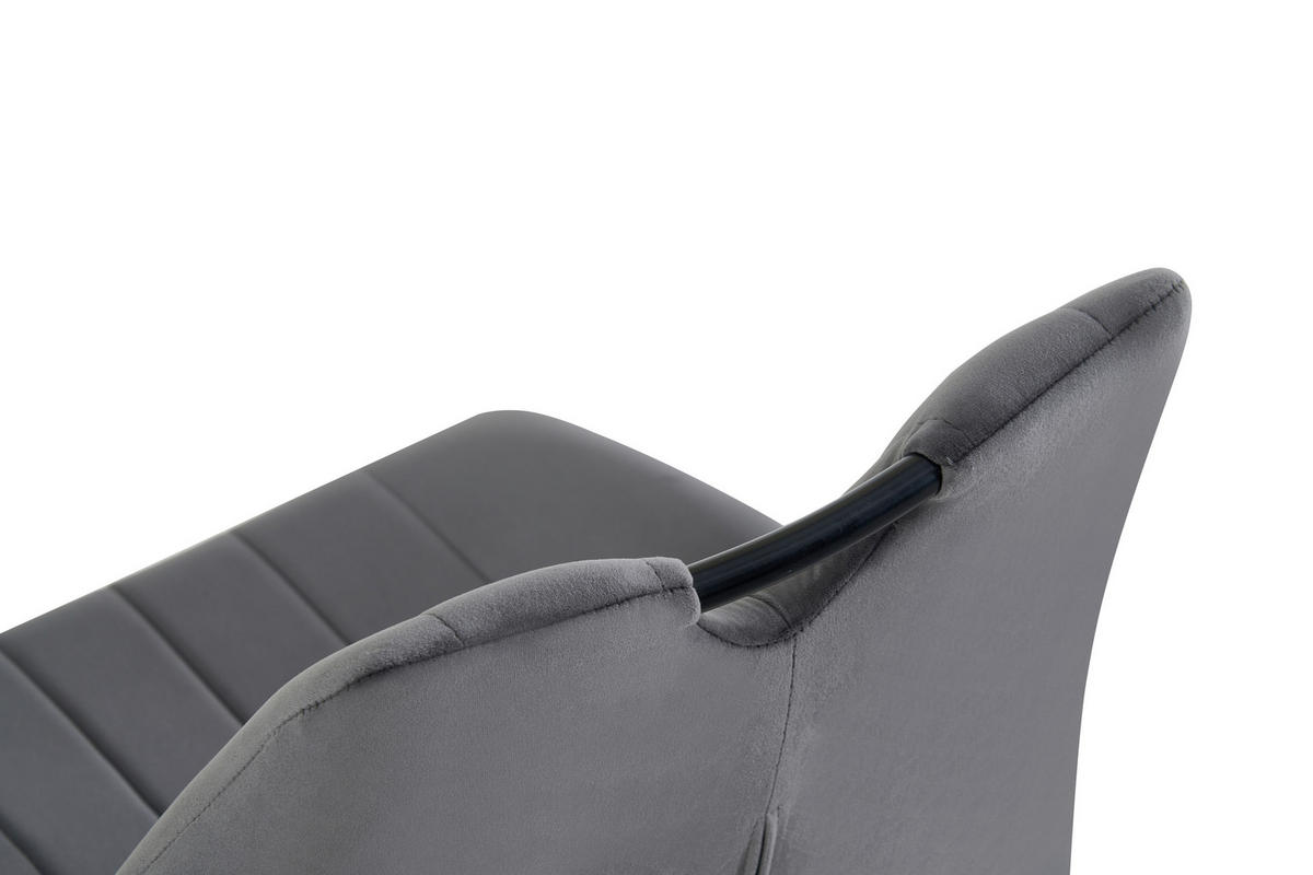 STUHL-SET 2 Stück  in Webstoff  - Anthrazit/Schwarz, MODERN, Textil/Metall (52/75/58cm) - MID.YOU