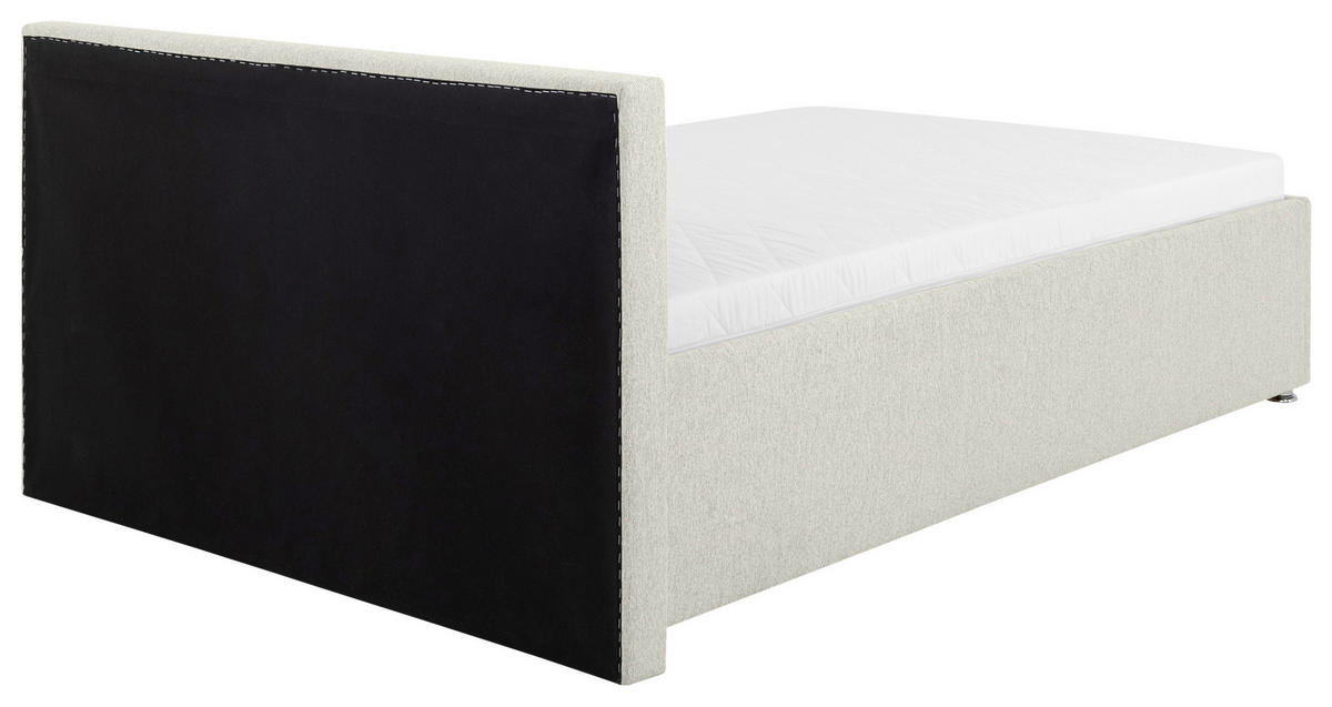 POLSTERBETT Matratze, Lattenrost, Bettkasten 120/200 cm  in Creme  - Creme, MODERN, Holz/Kunststoff (120/200cm) - MID.YOU