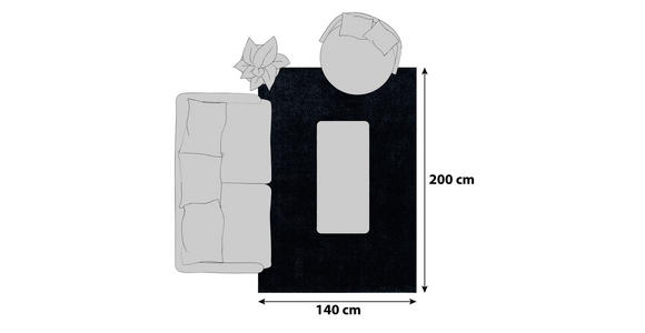 HOCHFLORTEPPICH 140/200 cm ATA 7000 Anthrazit - Anthrazit, Design, Textil (140/200cm) - Novel