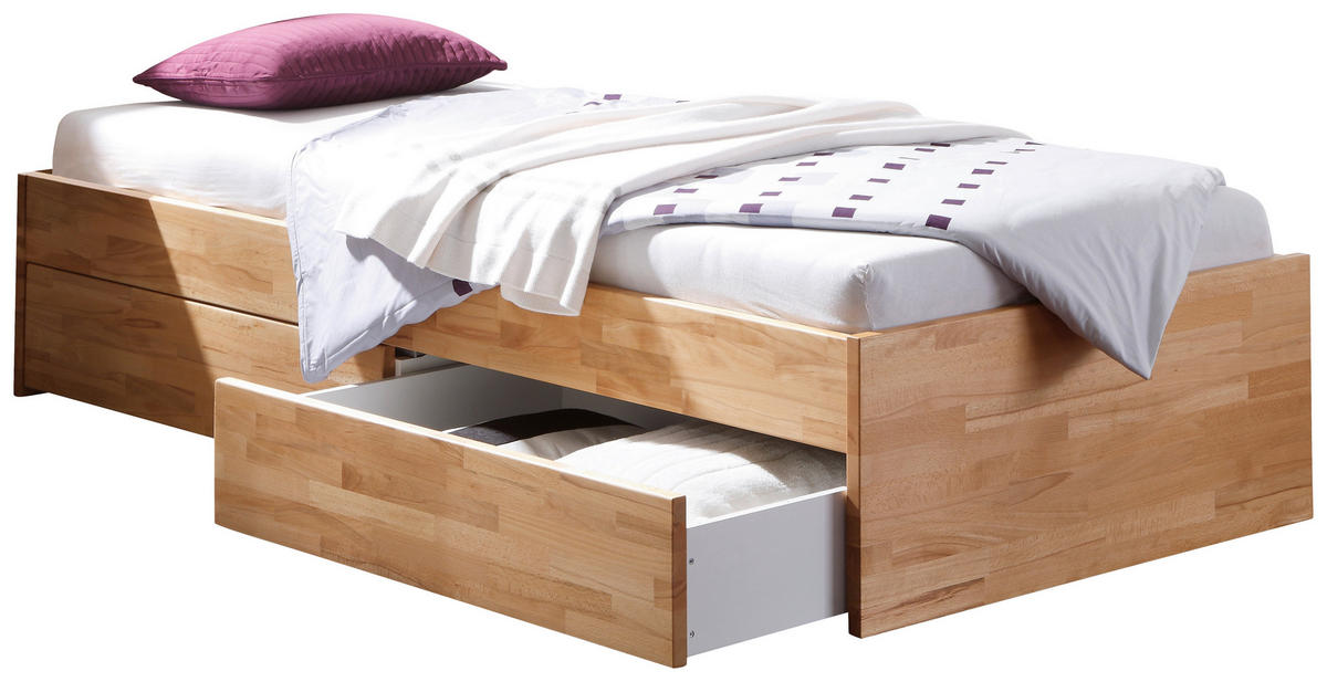 STAURAUMBETT 90/200 cm  in Buchefarben  - Buchefarben, KONVENTIONELL, Holz (90/200cm) - Hasena