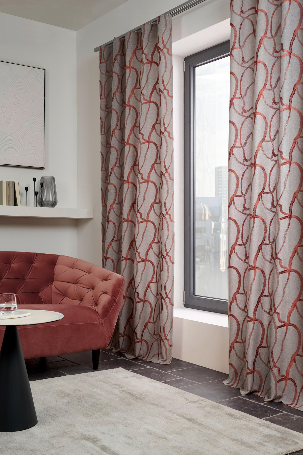 FERTIGVORHANG blickdicht  - Graubraun/Kupferfarben, Trend, Textil (135/245cm) - Esposa