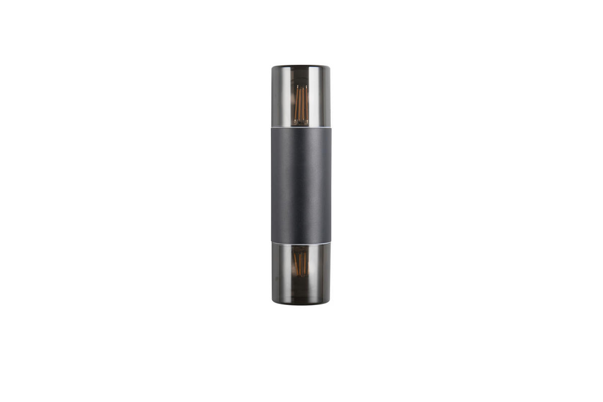 AUSSENWANDLEUCHTE - Schwarz/Grau, Design, Kunststoff/Metall (33/8,5/11,8cm) - Trio Leuchten