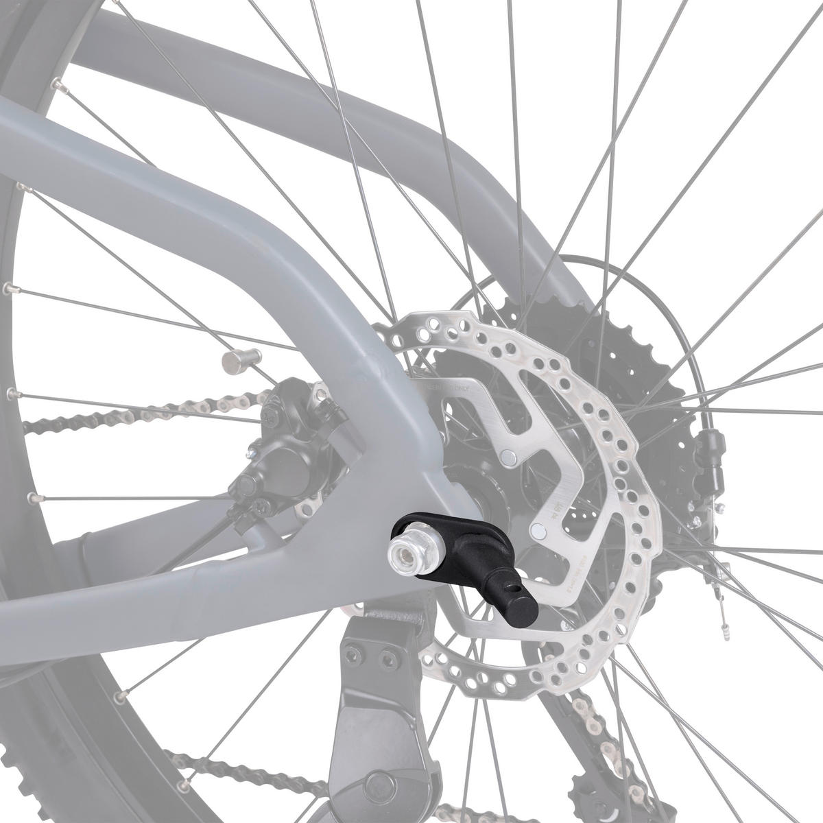 FAHRRADANHÄNGER-ZUBEHÖR    - Schwarz, Basics, Metall (4/10/4cm) - ABC Design