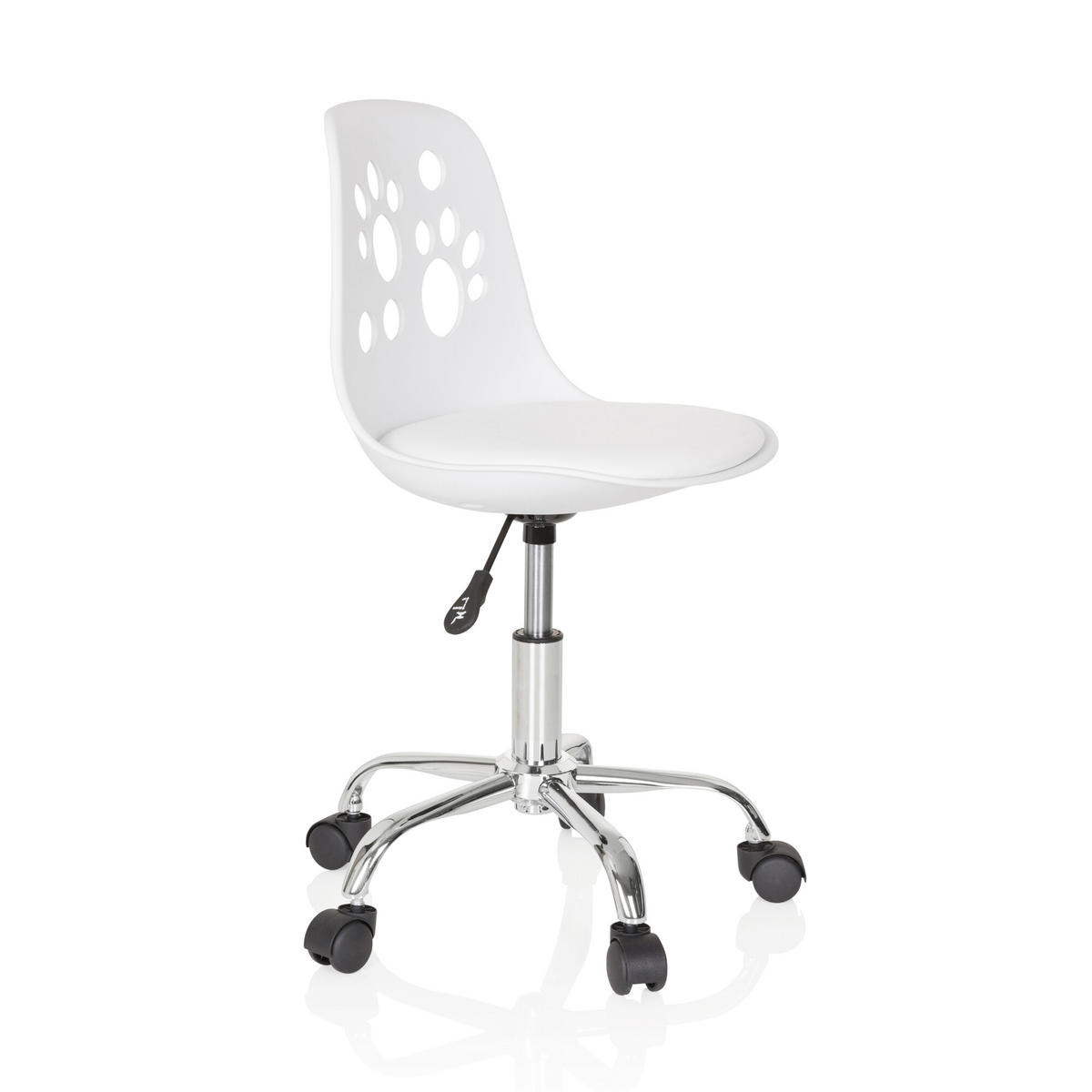 OTOČNÁ ŽIDLE PRO MLÁDEŽ, bílá - bílá, Moderní, textil/plast (40/72-82/44cm) - MID.YOU