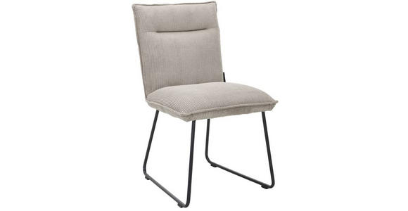 STUHL - Ecru/Schwarz, Design, Textil/Metall (47/87/62cm) - Johann Jakob