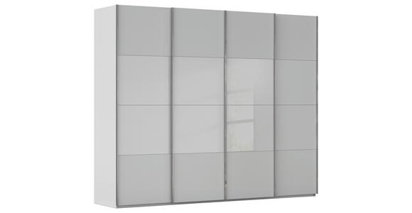 SCHWEBETÜRENSCHRANK  in Seidengrau  - Chromfarben/Seidengrau, KONVENTIONELL, Glas/Holzwerkstoff (271/235/68cm) - Novel