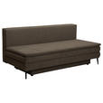 SCHLAFSOFA in Webstoff Dunkelgrau  - Dunkelgrau/Schwarz, Design, Kunststoff/Textil (200/90/100cm) - Venda