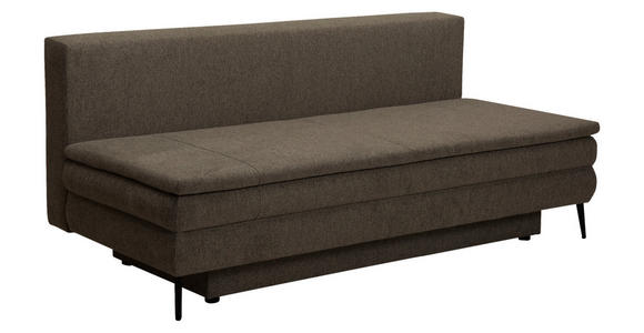 SCHLAFSOFA in Webstoff Dunkelgrau  - Dunkelgrau/Schwarz, Design, Kunststoff/Textil (200/90/100cm) - Venda