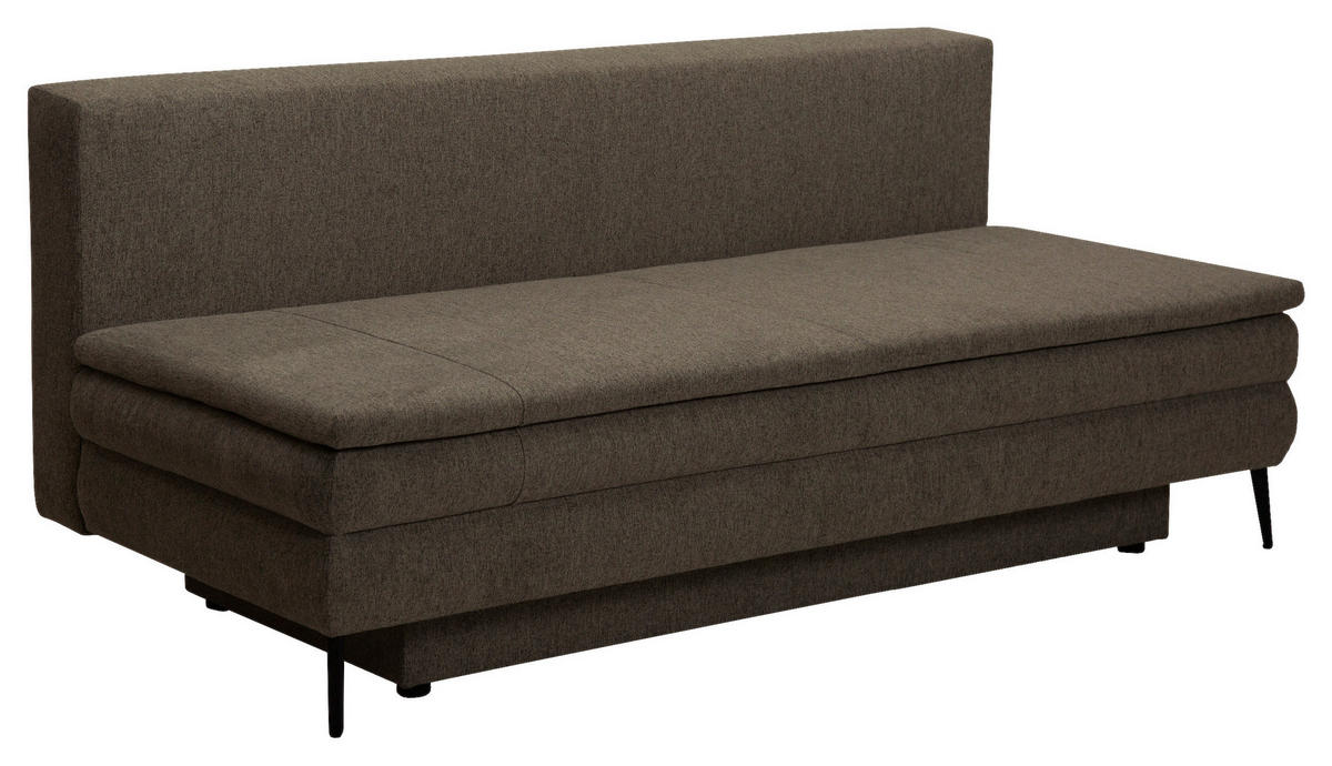 SCHLAFSOFA in Textil Dunkelgrau  - Dunkelgrau/Schwarz, Design, Kunststoff/Textil (200/90/100cm) - Venda