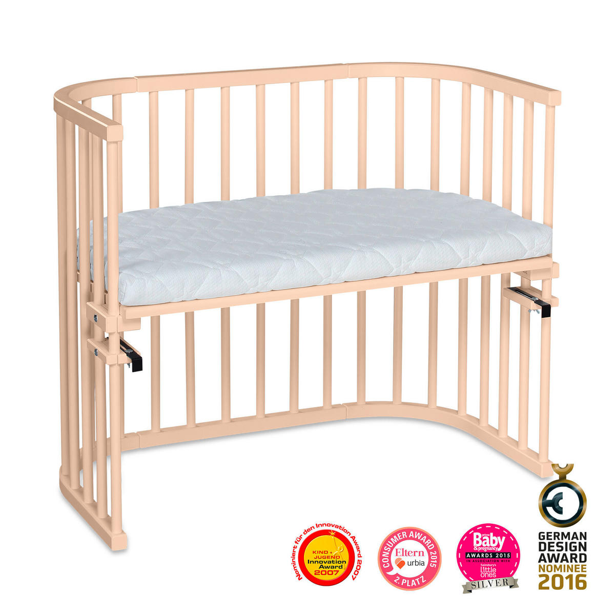 BEISTELLBETT 96/54/79 cm  - Beige, Basics, Holz (96/54/79cm) - Babybay
